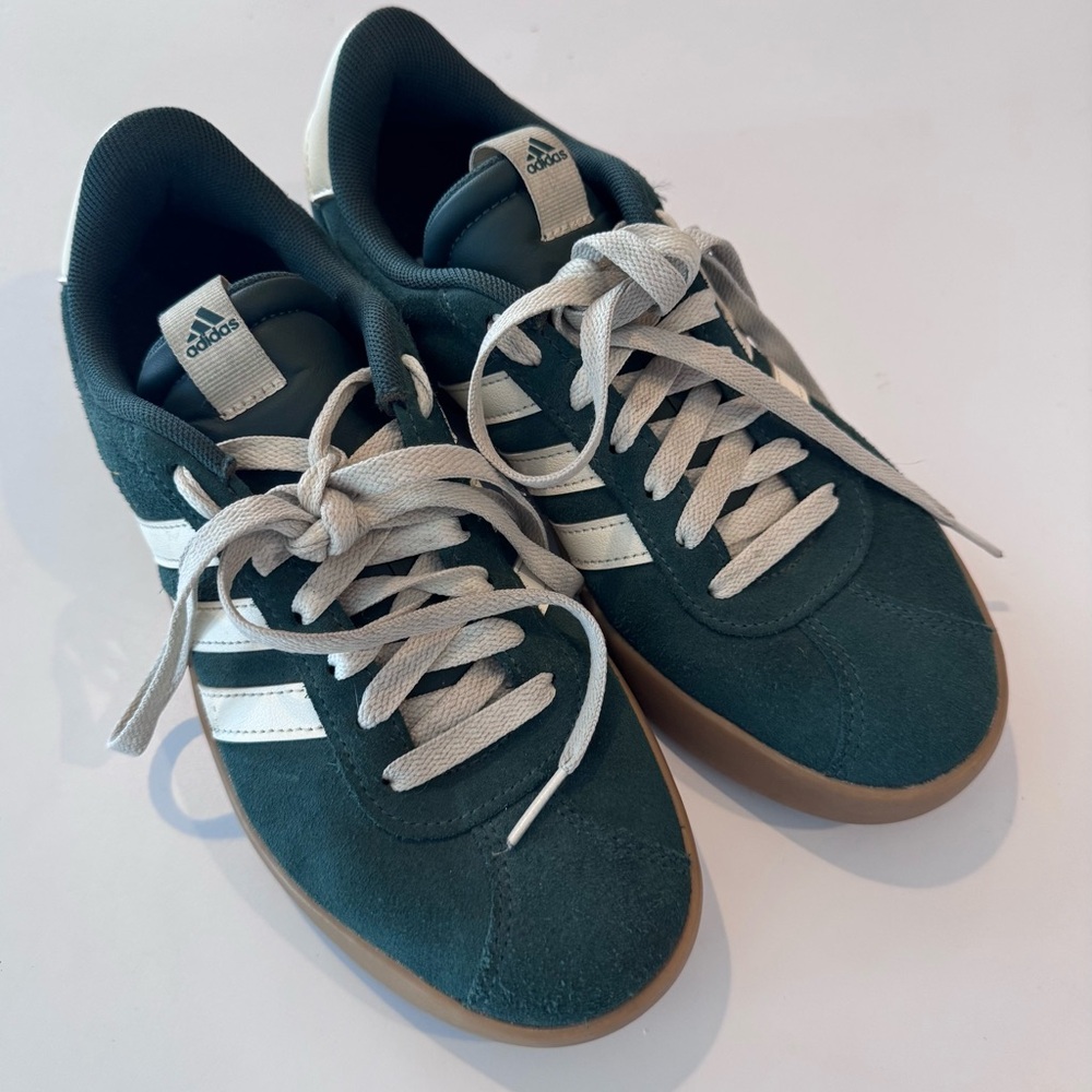 Adidas Suede Gum Sole Sneakers – Deep Green – Women’s 6.5